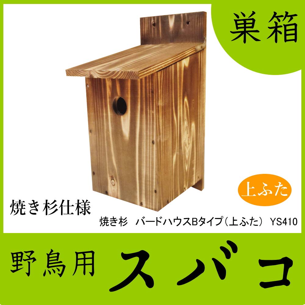 Amazon.co.jp: 野鳥用巣箱 【小鳥、野鳥用：取り付け型】焼き杉